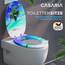 CASARIA® Toilettendeckel mit doppelter Absenkautomatik MDF rostfreie Metall Scharniere WC Sitz 175kg Belastbar Antibakteriell Toilettensitz Strand