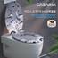 CASARIA® Toilettendeckel mit doppelter Absenkautomatik MDF rostfreie Metall Scharniere WC Sitz 175kg Belastbar Antibakteriell Toilettensitz Waterdrops