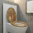 SINOBATH WC-Sitz Toilettensitz mit Absenkautomatik, MDF Holzkern, Softclose Scharnier