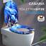 CASARIA® Toilettendeckel mit doppelter Absenkautomatik MDF rostfreie Metall Scharniere WC Sitz 175kg Belastbar Antibakteriell Toilettensitz Delfin