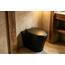 Premium WC-Sitz aus MDF | Mit Geräuscharmer Absenkautomatik & Edler Holzoptik | Universell, Robust & Langlebig | Markenqualität von die Erdbeere（Black）