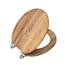 SINOBATH WC-Sitz Toilettensitz mit Absenkautomatik, MDF Holzkern, Softclose Scharnier (Naturholz)