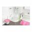 Sanilo WC Sitz mit Absenkautomatik & Schnellverschluss, Toilettendeckel per Knopfdruck abnehmbar, einfache Montage von oben (Pink Flower)