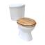 SINOBATH WC-Sitz Toilettensitz mit Absenkautomatik, MDF Holzkern, Softclose Scharnier (Naturholz)
