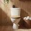 SINOBATH WC-Sitz mit Absenkautomatik, O-Form aus Stabilem MDF, Toilettendeckel mit Edelstahlscharnieren, Soft-Close & Geräuschlos, Holz-Optik