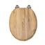 SINOBATH WC-Sitz Toilettensitz mit Absenkautomatik, MDF Holzkern, Softclose Scharnier (Naturholz)