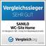 Sanilo WC Sitz mit Absenkautomatik & Schnellverschluss, Toilettendeckel per Knopfdruck abnehmbar, einfache Montage von oben (Home)