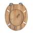 SINOBATH WC-Sitz Toilettensitz mit Absenkautomatik, MDF Holzkern, Softclose Scharnier (Naturholz)