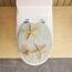 SINOBATH WC-Sitz Toilettensitz mit Absenkautomatik, MDF Holzkern, Softclose Scharnier, Seestern