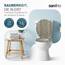 SANFINO® Premium WC Sitz mit Absenkautomatik – hochwertige Toilettendeckel aus Holz, viele bunte Motive, hoher Sitzkomfort, einfache Montage inklusive Montageanleitung – "Grey Wood"