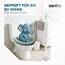 SANFINO® Premium WC Sitz mit Absenkautomatik – hochwertige Toilettendeckel aus Holz, viele bunte Motive, hoher Sitzkomfort, einfache Montage inklusive Montageanleitung – "Grey Splash II"