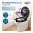 SANFINO® Premium WC Sitz mit Absenkautomatik – hochwertige Toilettendeckel aus Holz, viele bunte Motive, hoher Sitzkomfort, einfache Montage inklusive Montageanleitung – "Way of Orchid"