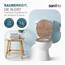 SANFINO® Premium WC Sitz mit Absenkautomatik – hochwertige Toilettendeckel aus Holz, viele bunte Motive, hoher Sitzkomfort, einfache Montage inklusive Montageanleitung – "Light Wood"