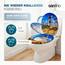 SANFINO® Premium WC Sitz mit Absenkautomatik – hochwertige Toilettendeckel aus Holz, viele bunte Motive, hoher Sitzkomfort, einfache Montage inklusive Montageanleitung – "Lighthouse"