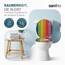 SANFINO® Premium WC Sitz mit Absenkautomatik – hochwertige Toilettendeckel aus Holz, viele bunte Motive, hoher Sitzkomfort, einfache Montage inklusive Montageanleitung – "Colorful"