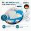 SANFINO® Premium WC Sitz mit Absenkautomatik – hochwertige Toilettendeckel aus Holz, viele bunte Motive, hoher Sitzkomfort, einfache Montage inklusive Montageanleitung – "Cloud Heart"