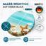SANFINO® Premium WC Sitz mit Absenkautomatik – hochwertige Toilettendeckel aus Holz, viele bunte Motive, hoher Sitzkomfort, einfache Montage inklusive Montageanleitung – "Seastar Beach"