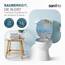 SANFINO® Premium WC Sitz mit Absenkautomatik – hochwertige Toilettendeckel aus Holz, viele bunte Motive, hoher Sitzkomfort, einfache Montage inklusive Montageanleitung – "Beach"
