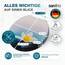 SANFINO® Premium WC Sitz mit Absenkautomatik – hochwertige Toilettendeckel aus Holz, viele bunte Motive, hoher Sitzkomfort, einfache Montage inklusive Montageanleitung – "Flower & Stones"