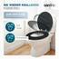 SANFINO® Premium WC Sitz mit Absenkautomatik – hochwertige Toilettendeckel aus Holz, viele bunte Motive, hoher Sitzkomfort, einfache Montage inklusive Montageanleitung – "Granit"
