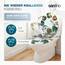 SANFINO® Premium WC Sitz mit Absenkautomatik – hochwertige Toilettendeckel aus Holz, viele bunte Motive, hoher Sitzkomfort, einfache Montage inklusive Montageanleitung – "Dog Circle"