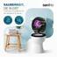 SANFINO® Premium WC Sitz mit Absenkautomatik – hochwertige Toilettendeckel aus Holz, viele bunte Motive, hoher Sitzkomfort, einfache Montage inklusive Montageanleitung – "Way of Orchid"