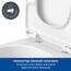 Duravit WC-Sitz D-Code, Toilettendeckel aus Urea-Duroplast, Klodeckel mit Edelstahl Scharnieren, Weiß Hochglanz