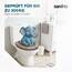 SANFINO® Premium WC Sitz mit Absenkautomatik – hochwertige Toilettendeckel aus Holz, viele bunte Motive, hoher Sitzkomfort, einfache Montage inklusive Montageanleitung – "Blue Wood"