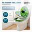 SANFINO® Premium WC Sitz mit Absenkautomatik – hochwertige Toilettendeckel aus Holz, viele bunte Motive, hoher Sitzkomfort, einfache Montage inklusive Montageanleitung – "Blue Butterfly"