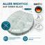 SANFINO® Premium WC Sitz mit Absenkautomatik – hochwertige Toilettendeckel aus Holz, viele bunte Motive, hoher Sitzkomfort, einfache Montage inklusive Montageanleitung – "Marmor"