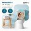 SANFINO® Premium WC Sitz mit Absenkautomatik – hochwertige Toilettendeckel aus Holz, viele bunte Motive, hoher Sitzkomfort, einfache Montage inklusive Montageanleitung – "Cool Cat"