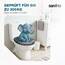 SANFINO® Premium WC Sitz mit Absenkautomatik – hochwertige Toilettendeckel aus Holz, viele bunte Motive, hoher Sitzkomfort, einfache Montage inklusive Montageanleitung – "Grey Splash"