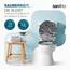 SANFINO® Premium WC Sitz mit Absenkautomatik – hochwertige Toilettendeckel aus Holz, viele bunte Motive, hoher Sitzkomfort, einfache Montage inklusive Montageanleitung – "Grey Splash"