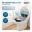 SANFINO® Premium WC Sitz mit Absenkautomatik – hochwertige Toilettendeckel aus Holz, viele bunte Motive, hoher Sitzkomfort, einfache Montage inklusive Montageanleitung – "Flower & Stones"