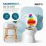 SANFINO® Premium WC Sitz mit Absenkautomatik – hochwertige Toilettendeckel aus Holz, viele bunte Motive, hoher Sitzkomfort, einfache Montage inklusive Montageanleitung – "Rainbow Stone"