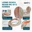 SANFINO® Premium WC Sitz mit Absenkautomatik – hochwertige Toilettendeckel aus Holz, viele bunte Motive, hoher Sitzkomfort, einfache Montage inklusive Montageanleitung – "Blue Wood"