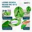 SANFINO® Premium WC Sitz mit Absenkautomatik – hochwertige Toilettendeckel aus Holz, viele bunte Motive, hoher Sitzkomfort, einfache Montage inklusive Montageanleitung – "Fresh Leaves"