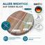 SANFINO® Premium WC Sitz mit Absenkautomatik – hochwertige Toilettendeckel aus Holz, viele bunte Motive, hoher Sitzkomfort, einfache Montage inklusive Montageanleitung – "Blue Wood"