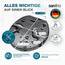 SANFINO® Premium WC Sitz mit Absenkautomatik – hochwertige Toilettendeckel aus Holz, viele bunte Motive, hoher Sitzkomfort, einfache Montage inklusive Montageanleitung – "Grey Splash"