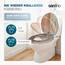 SANFINO® Premium WC Sitz mit Absenkautomatik – hochwertige Toilettendeckel aus Holz, viele bunte Motive, hoher Sitzkomfort, einfache Montage inklusive Montageanleitung – "Blue Wood"