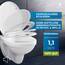 Dombach® Premium WC Sitz, Klodeckel mit Absenkautomatik, Antibakterielle, abnehmbare Klobrille mit Absenkautomatik, Toilettendeckel, WC Deckel mit Softclose, WC Brille, Duroplast, Oval, Celesto