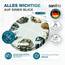 SANFINO® Premium WC Sitz mit Absenkautomatik – hochwertige Toilettendeckel aus Holz, viele bunte Motive, hoher Sitzkomfort, einfache Montage inklusive Montageanleitung – "Dog Circle"