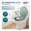 SANFINO® Premium WC Sitz mit Absenkautomatik – hochwertige Toilettendeckel aus Holz, viele bunte Motive, hoher Sitzkomfort, einfache Montage inklusive Montageanleitung – "Grey Splash II"