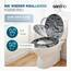 SANFINO® Premium WC Sitz mit Absenkautomatik – hochwertige Toilettendeckel aus Holz, viele bunte Motive, hoher Sitzkomfort, einfache Montage inklusive Montageanleitung – "Grey Splash"