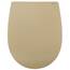 LUVETT® WC-Sitz mit Absenkautomatik C100 oval universell, Toilettendeckel mit 3 Edelstahl Montagelösungen, Klodeckel abnehmbar, Farbe:Bahama Beige