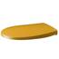 LUVETT® WC-Sitz mit Absenkautomatik C100 oval universell, Toilettendeckel mit 3 Edelstahl Montagelösungen, Klodeckel abnehmbar, Farbe:Curry Gelb