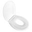 ADOB WC Sitz Familien, Kinder - Klobrille mit Kindersitz (Thermoplast) - Toilettendeckel mit Kindersitz - Mit Absenkautomatik - Kinderleichte Montage - Abnehmbar - Familien WC Deckel
