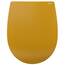 LUVETT® WC-Sitz mit Absenkautomatik C100 oval universell, Toilettendeckel mit 3 Edelstahl Montagelösungen, Klodeckel abnehmbar, Farbe:Curry Gelb