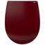 LUVETT® WC-Sitz mit Absenkautomatik C100 oval universell, Toilettendeckel mit 3 Edelstahl Montagelösungen, Klodeckel abnehmbar, Farbe:Bordeaux Rot