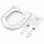 Himimi WC Sitz mit Absenkautomatik, Toilettendeckel D-Form mit Einstellbares Edelstahlscharnier, Klodeckel mit Quick-Release-Funktion und Softclose, Einfache Reinigung, Weiß (450 x 361 x 53 mm)